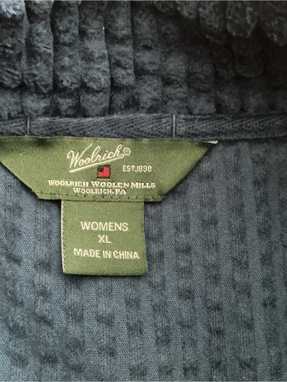 Woolrich Womens XL Vest Lot 2 Purple Fleece & Marine Blue Corded Waffle Zip⁠ - Picture 13 of 16
